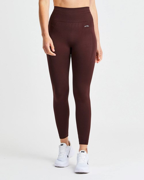 AYBL Balance V2 Seamless Leggings Čokolády Hnědé | ZUFK-09375