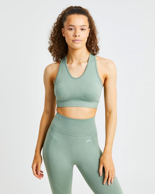 AYBL Balance V2 Seamless Sports Bra Olivy Zelené Zelene | PWQC-83164