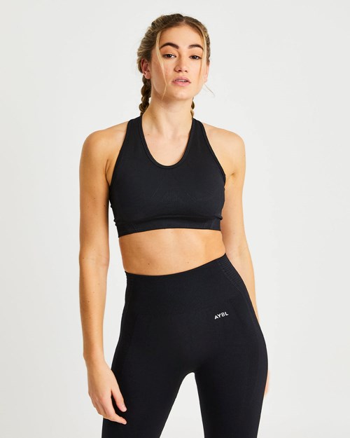AYBL Balance V2 Seamless Sports Bra Černé | LACT-89250