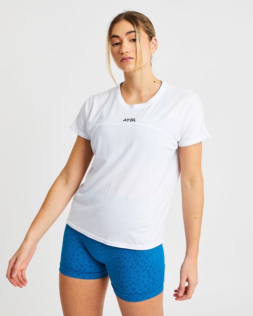 AYBL Boxy T Shirt Bílé | LEBF-05726