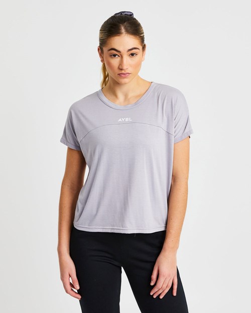AYBL Boxy T Shirt Soft Lilac | TNRE-23941
