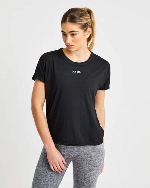 AYBL Boxy T Shirt Černé | ZFCW-85249