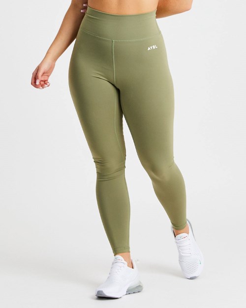 AYBL Core Leggings Olivy Zelené | DXAY-98260
