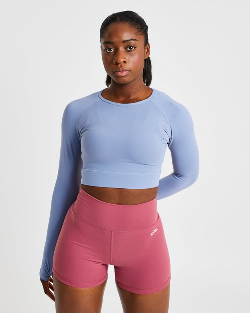 AYBL Core Long Sleeve Crop Top Blankyt | IEPZ-43982