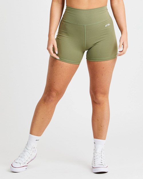 AYBL Core Shorts Olivy Zelené | HVAD-75419