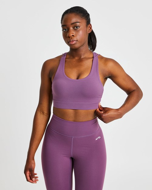 AYBL Core Sports Bra Fialové | YUVD-98074