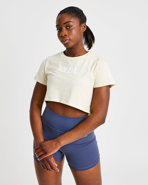 AYBL Crop T Shirt Nude | FAEX-06947