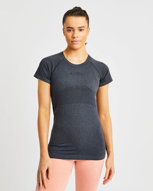 AYBL Embrace Seamless T Shirt Černé | VUJA-56310