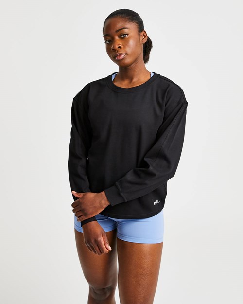 AYBL Essence Drawcord Jumper Černé | EUXS-13087