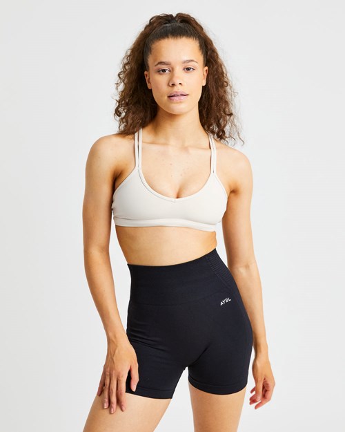 AYBL Essential Páskové Sports Bra Béžový | EFAK-73614