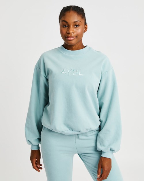 AYBL Everyday Oversized Svetrové Soft Sage | HMEB-41398