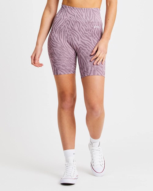 AYBL Evolve Animal Seamless Shorts Mauve Lilac | GMSP-87693