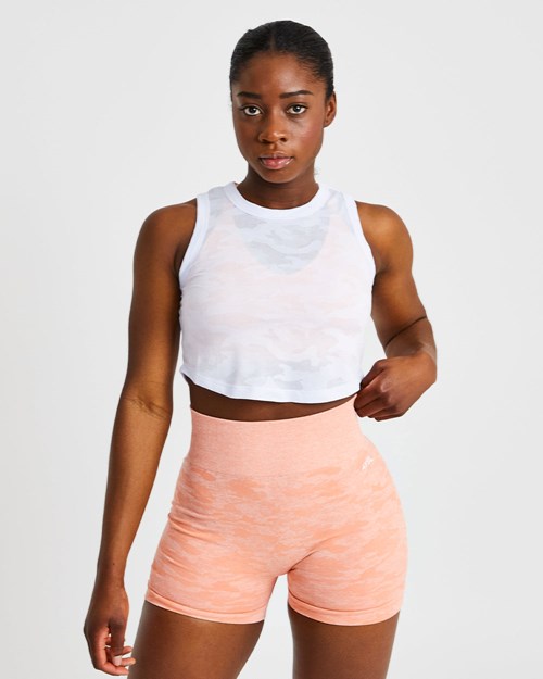 AYBL Evolve Camo Crop Vest Bílé | AUTF-61034