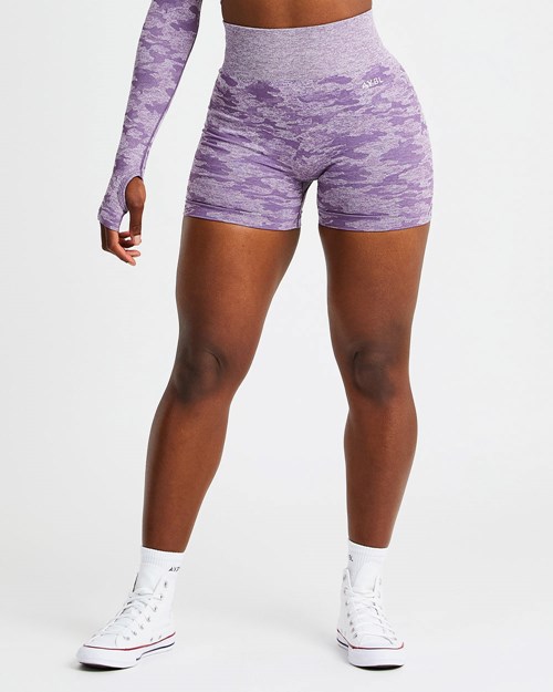 AYBL Evolve Camo Seamless Shorts Plum | AFCL-30826