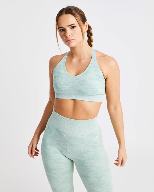 AYBL Evolve Camo Seamless Sports Bra Zelene | XVAY-13029
