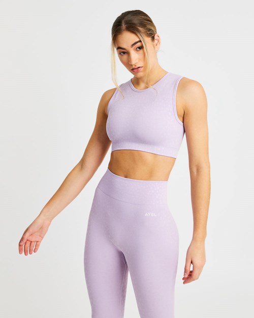AYBL Evolve Speckle Seamless Crop Vest Lilac | YLZQ-70638