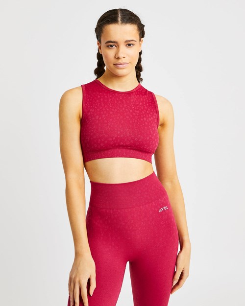 AYBL Evolve Speckle Seamless Crop Vest Raspberry | FVJZ-84709