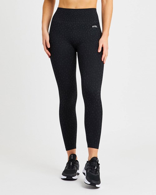 AYBL Evolve Speckle Seamless Leggings Černé | GAMD-45873
