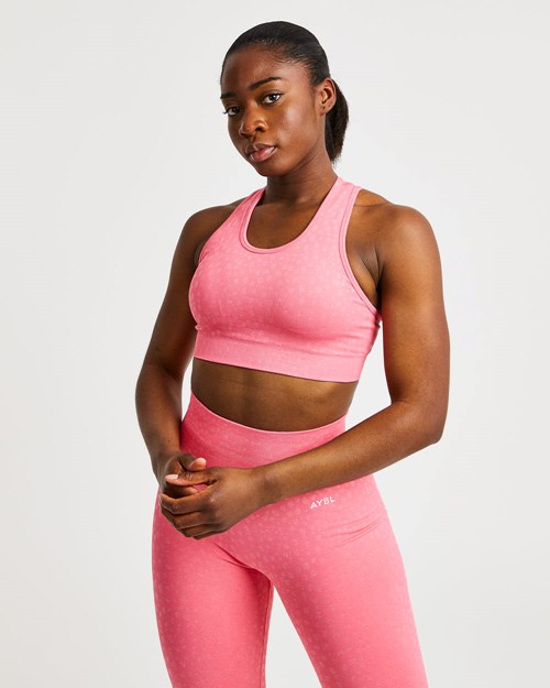 AYBL Evolve Speckle Seamless Sports Bra Koralove Růžové | OPUZ-14329
