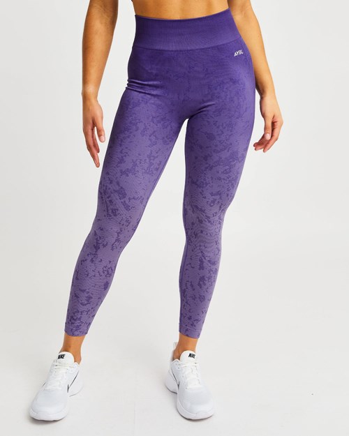 AYBL Flare Seamless Leggings Fialové | TWGY-91365
