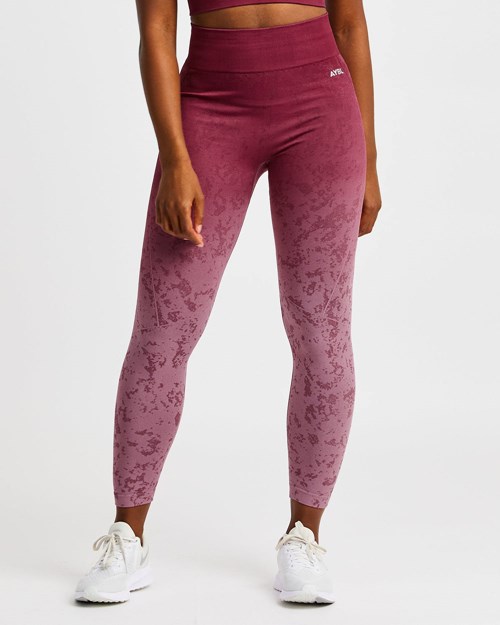AYBL Flare Seamless Leggings Plum | WGFT-74621