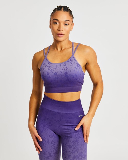 AYBL Flare Seamless Sports Bra Fialové | KYTL-31785