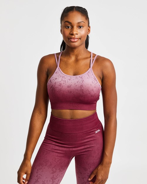 AYBL Flare Seamless Sports Bra Plum | BYPN-75382