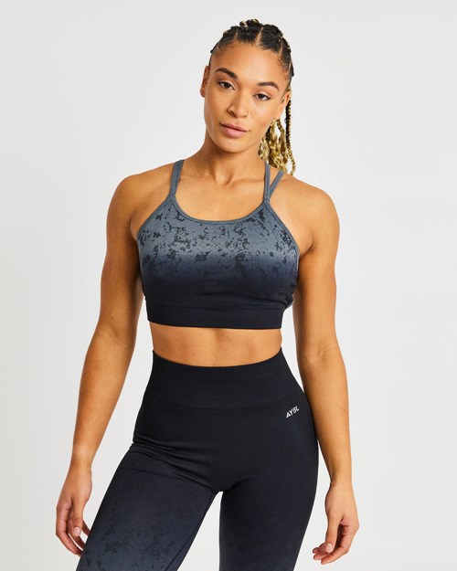 AYBL Flare Seamless Sports Bra Černé | MYZL-80541