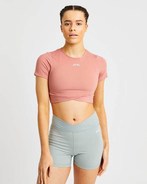AYBL Flow Crop Top Růžové | DGME-64905