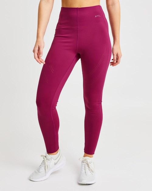 AYBL Fusion Leggings Berry Wine | VJHP-70296