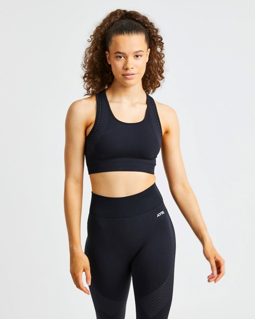 AYBL Ignite Seamless Sports Bra Černé | AUNX-02764