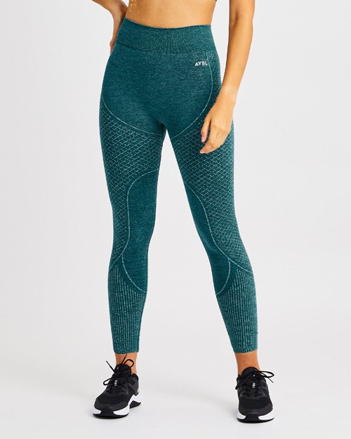 AYBL Impact Seamless Leggings Zelene | INBH-13498