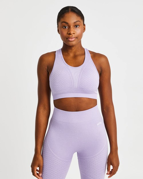 AYBL Impact Seamless Sports Bra Lilac | YEWH-76280