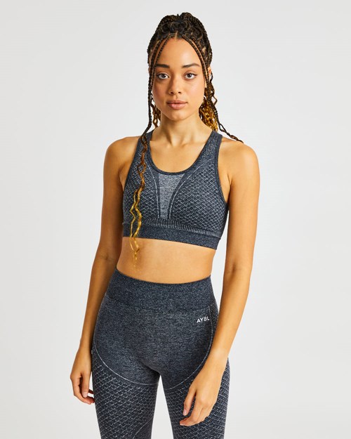 AYBL Impact Seamless Sports Bra Černé | IAWX-36529