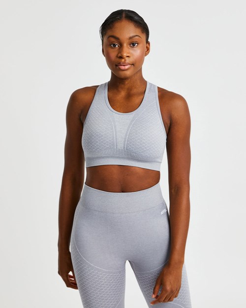 AYBL Impact Seamless Sports Bra Šedé | XTVJ-57120