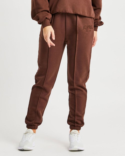 AYBL Luxe Joggers Hnědé | LYRT-74291
