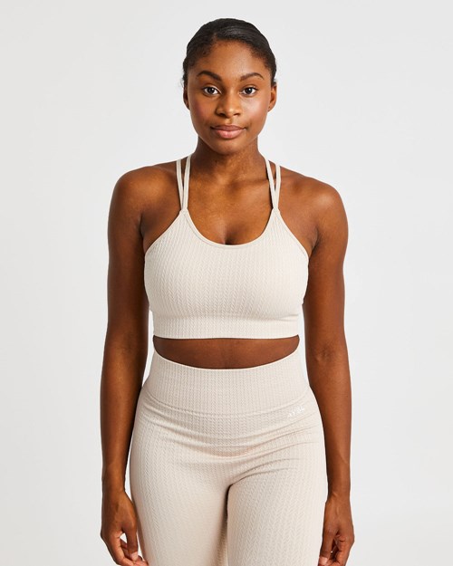 AYBL Luxe Seamless Sports Bra Sand | LZSO-86594