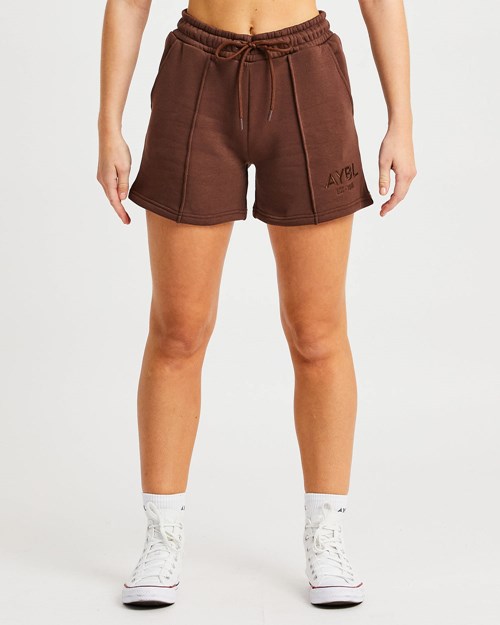 AYBL Luxe Shorts Hnědé | DKRQ-74189