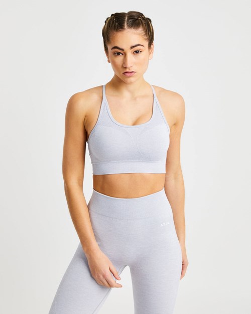 AYBL Motion Seamless Sports Bra Světle Šedé | MEYP-89056