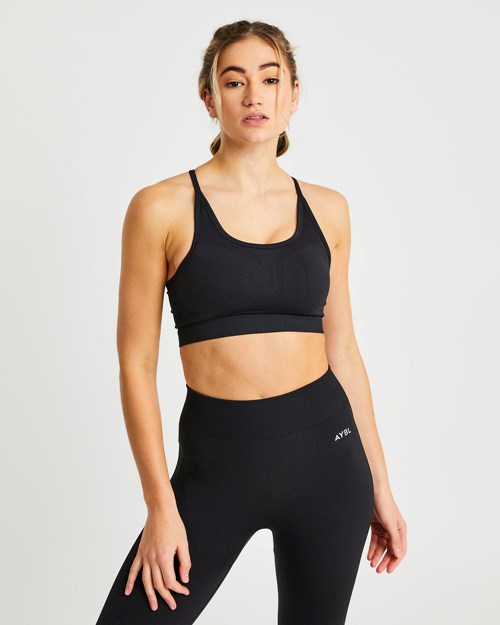 AYBL Motion Seamless Sports Bra Černé | EFZL-03159