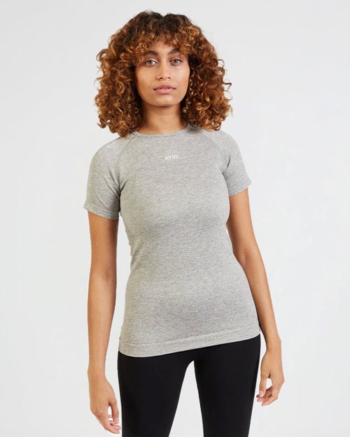 AYBL Motion Seamless T Shirt Hnědožlutý | TCUE-86730