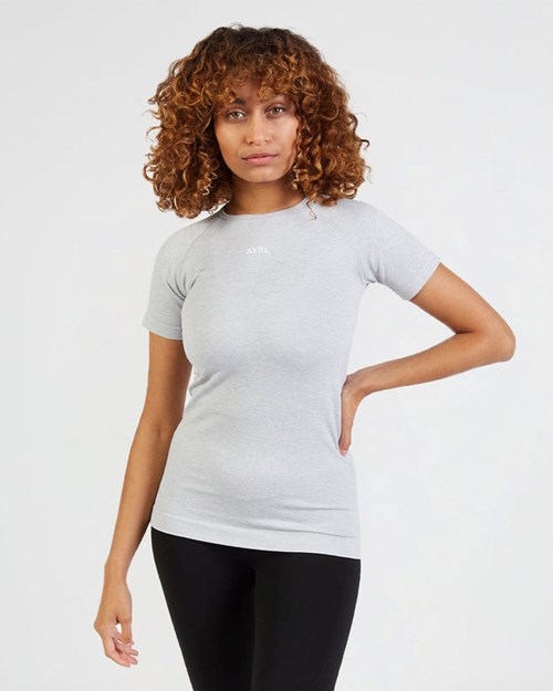 AYBL Motion Seamless T Shirt Světle Šedé | MBWI-23845