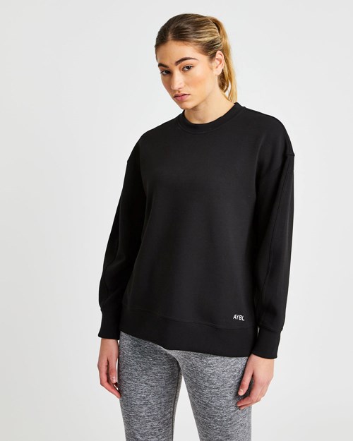 AYBL Oversized Jumper Černé | QSTU-21059