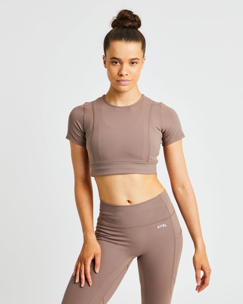 AYBL Pace Crop Top Hnědé | MDPH-24196