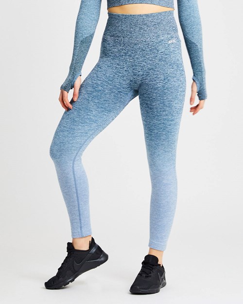 AYBL Pulse Ombré Seamless Leggings Teal | FGAW-37564