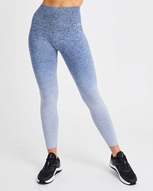AYBL Pulse Ombré Seamless Leggings Tmavě Blankyt | JPUG-42768