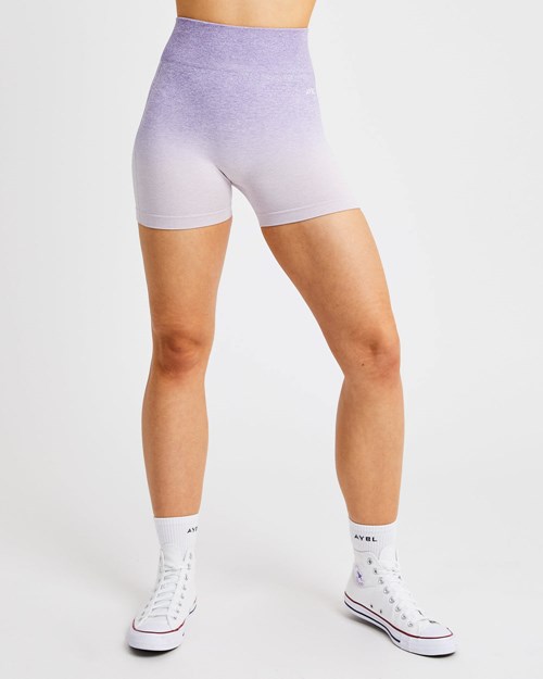 AYBL Pulse Ombré Seamless Shorts Lilac | KZLT-63594