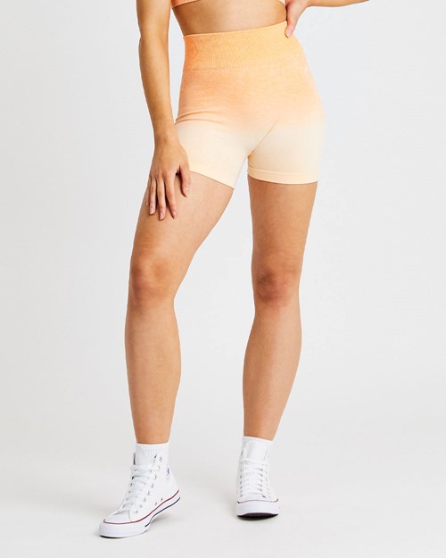 AYBL Pulse Ombré Seamless Shorts Oranžové | AFRY-19605