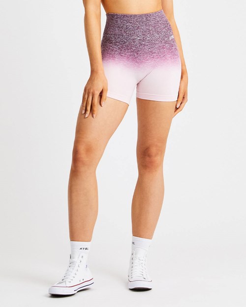 AYBL Pulse Ombré Seamless Shorts Plum | ZIMX-70152