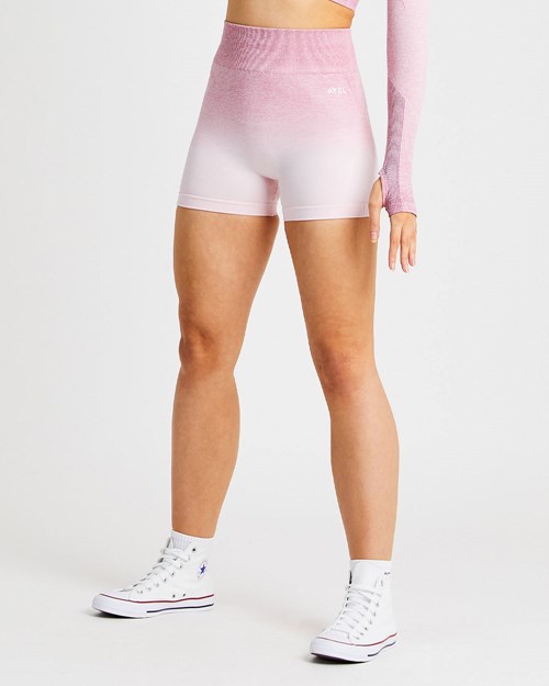 AYBL Pulse Ombré Seamless Shorts Růžové | NJBK-52098